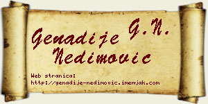 Genadije Nedimović vizit kartica